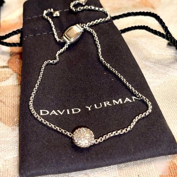 DAVID YURMAN Diamond Chatelaine Petite Pave Station Bracelet DAVID YURMAN - Picture 1 of 12